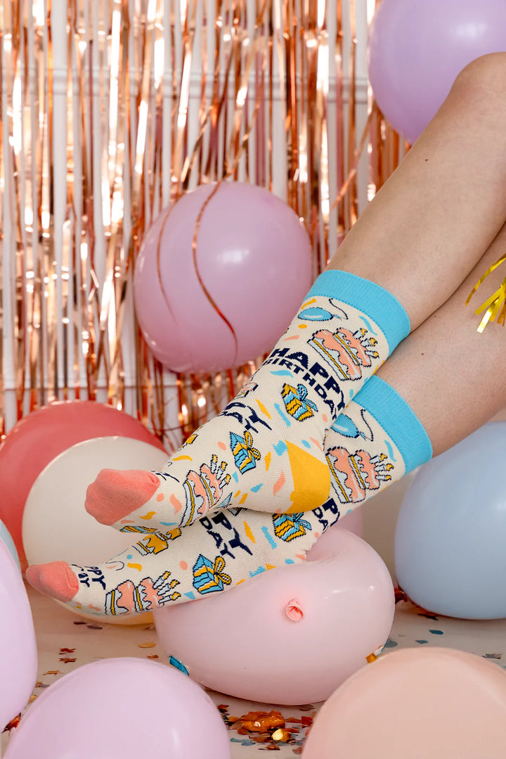 Chaussettes en coton « Joyeux anniversaire » par Uptown Sox 