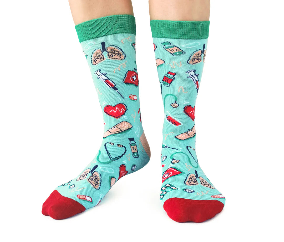 Chaussettes en coton « Health Care » par Uptown Sox 