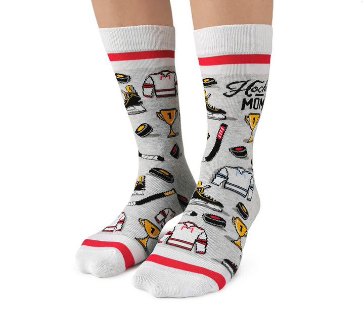Chaussettes en coton « Hockey Mom » par Uptown Sox - Medium 