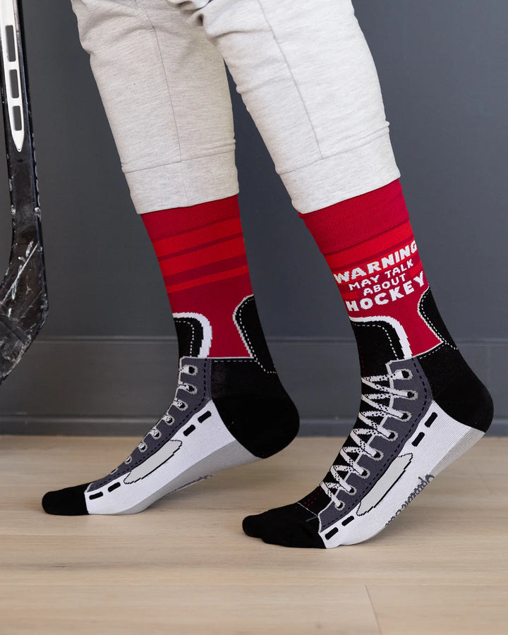Chaussettes de hockey en coton « Slap Shot » par Uptown Sox - Grande