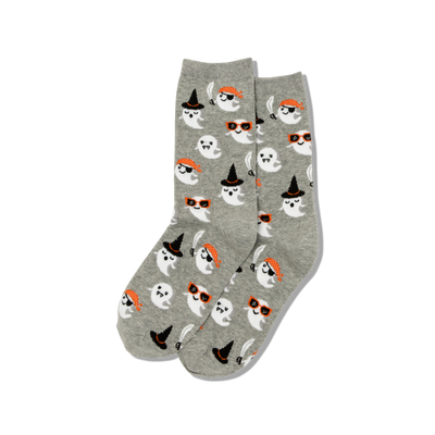 "Costume Ghosts" Cotton Crew Socks by Hot Sox