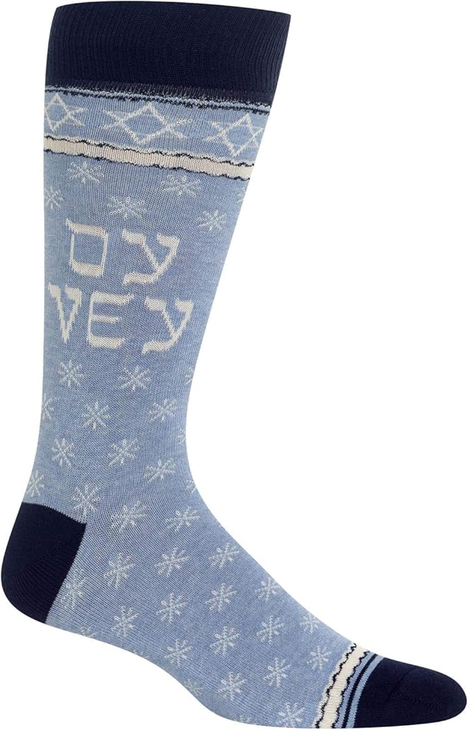 "Oy Vey" Cotton Crew Socks by Hot Sox - Large