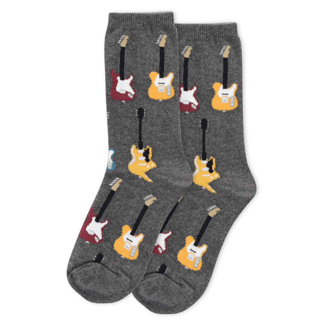 Chaussettes mi-mollet pour enfants « Guitares électriques » par Hot Sox
