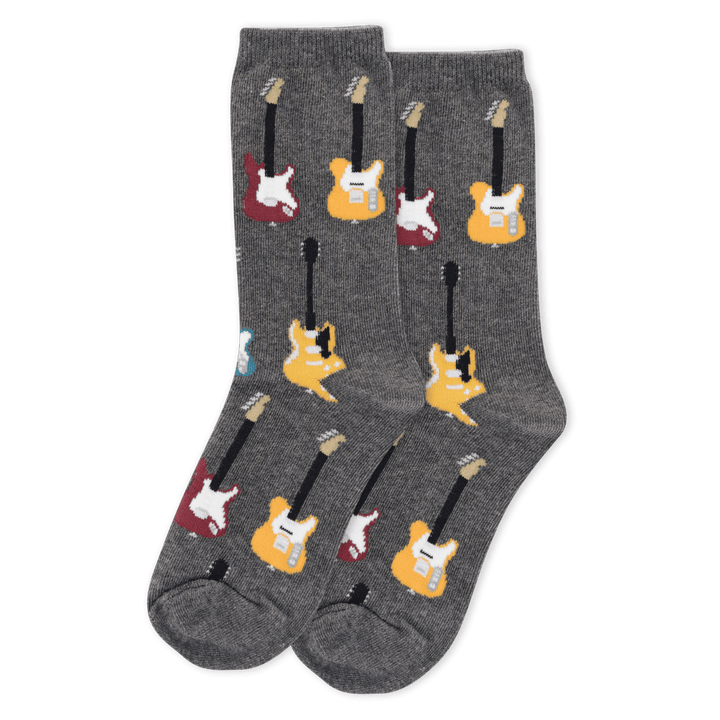 Chaussettes mi-mollet pour enfants « Guitares électriques » par Hot Sox