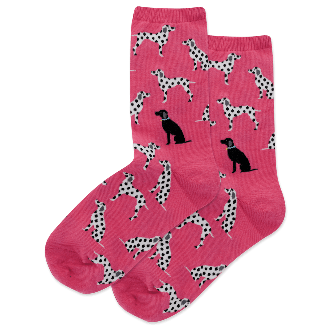 "Dalmatians" Cotton Crew Socks by Hot Sox