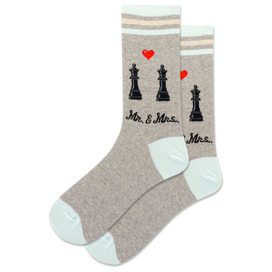 "Mr & Mrs" Crew Socks by Hot Sox