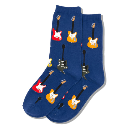 Chaussettes mi-mollet pour enfants « Guitares électriques » par Hot Sox