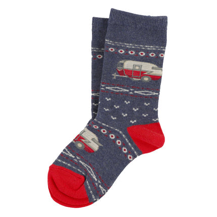 Kid's "Caravan Holidays" Crew Socks by Hot Sox