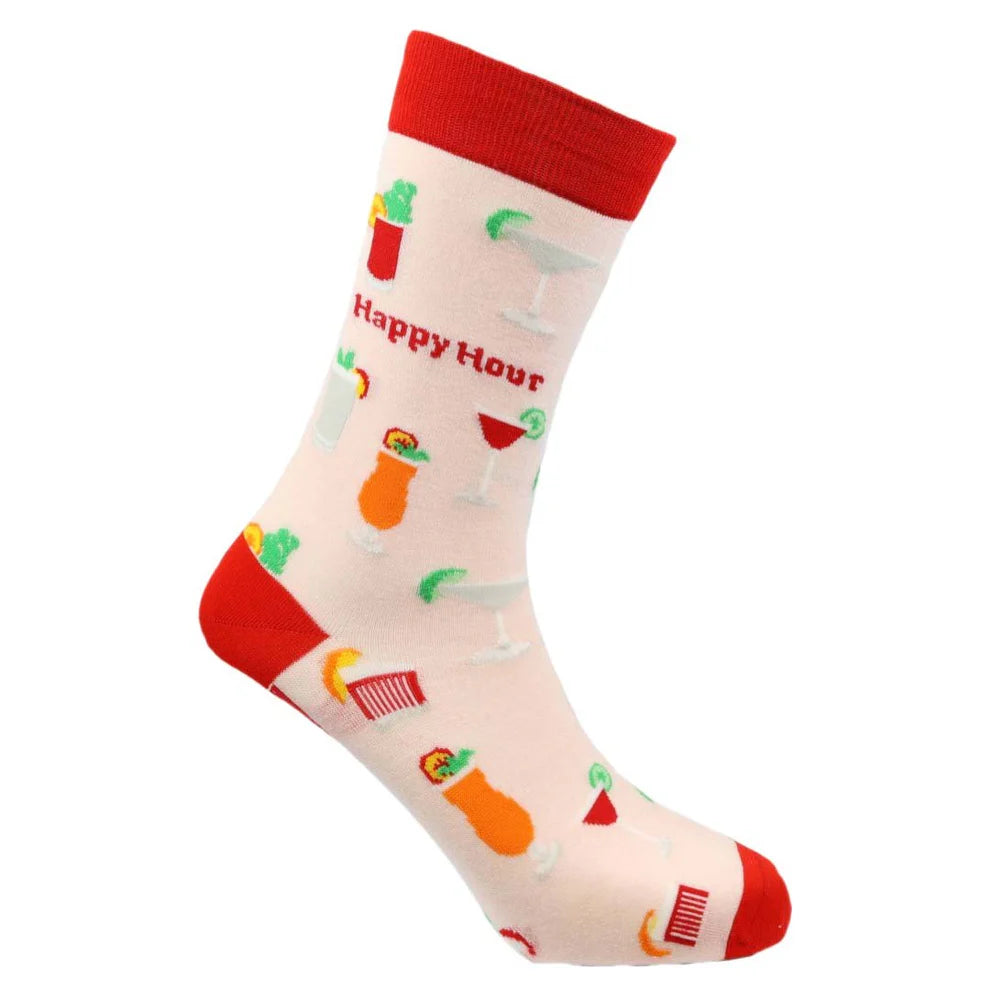 "Happy Hour" Bamboo Crew Socks By Sexy Socks