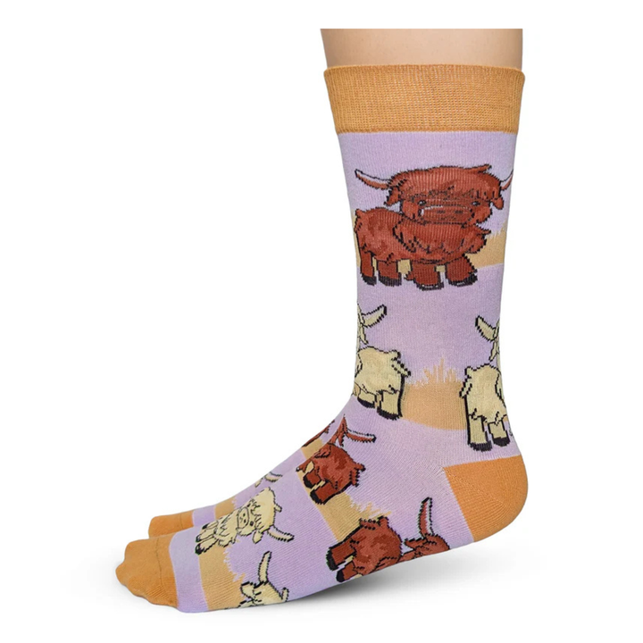 Chaussettes en coton « Moody Cow » par Uptown Sox - Medium