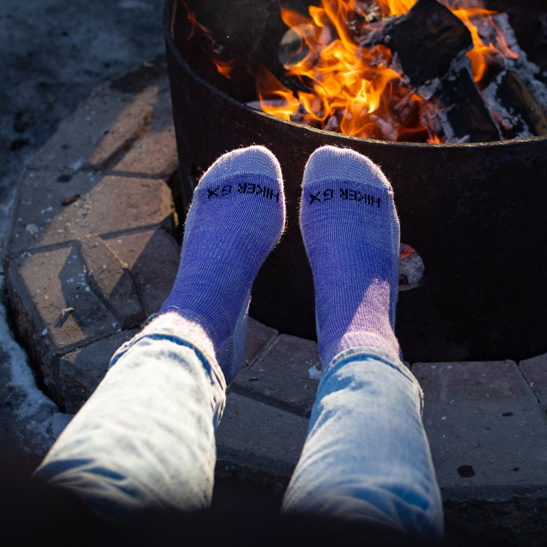 J.B. Field's "Hiker GX" Colourful 74% Merino Wool 1/4 Length Socks