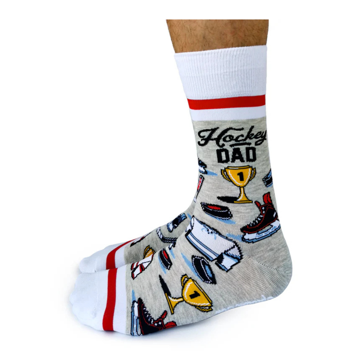 Chaussettes en coton « Hockey Dad » par Uptown Sox - Grande 