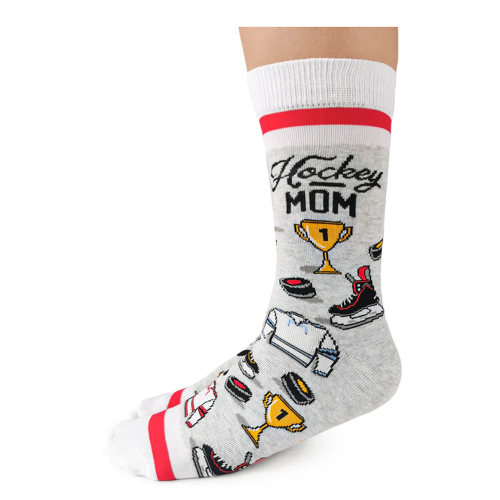 Chaussettes en coton « Hockey Mom » par Uptown Sox - Medium 