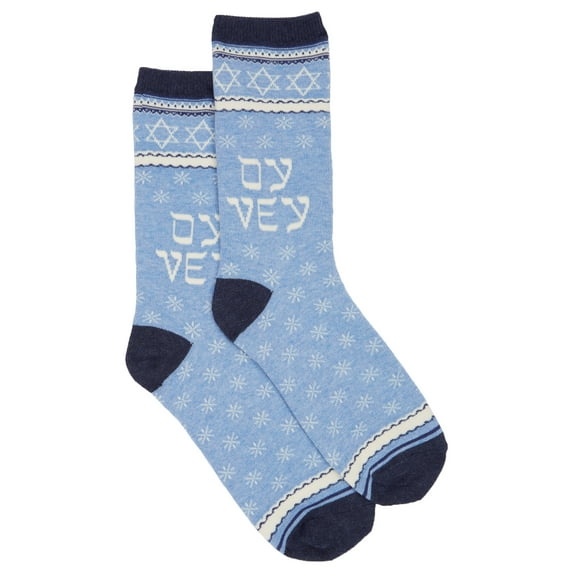 "Oy Vey" Cotton Crew Socks by Hot Sox - Large