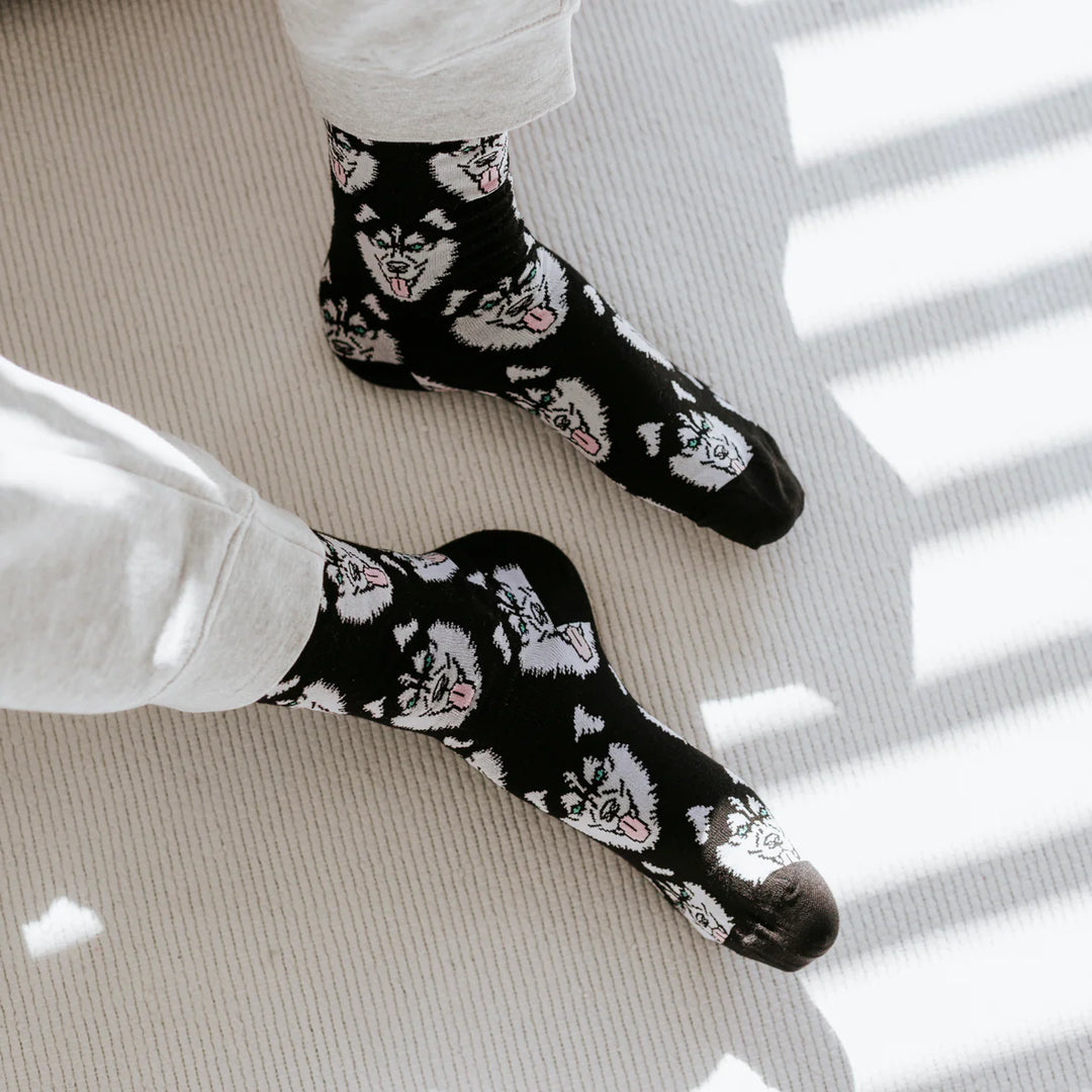 "Husky" Natural Bamboo Crew Socks by Sexy Socks