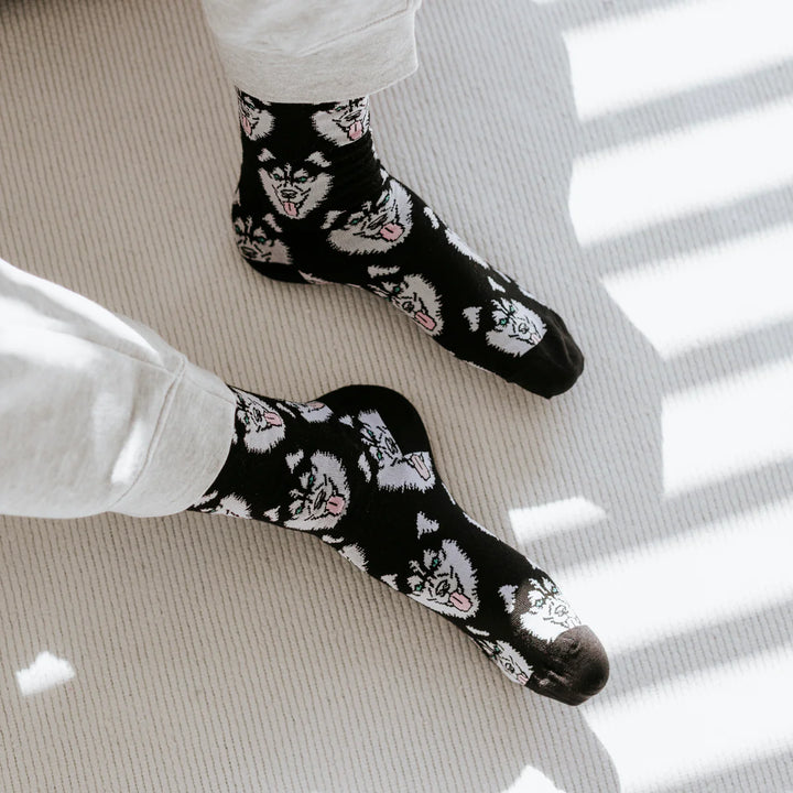 "Husky" Natural Bamboo Crew Socks by Sexy Socks
