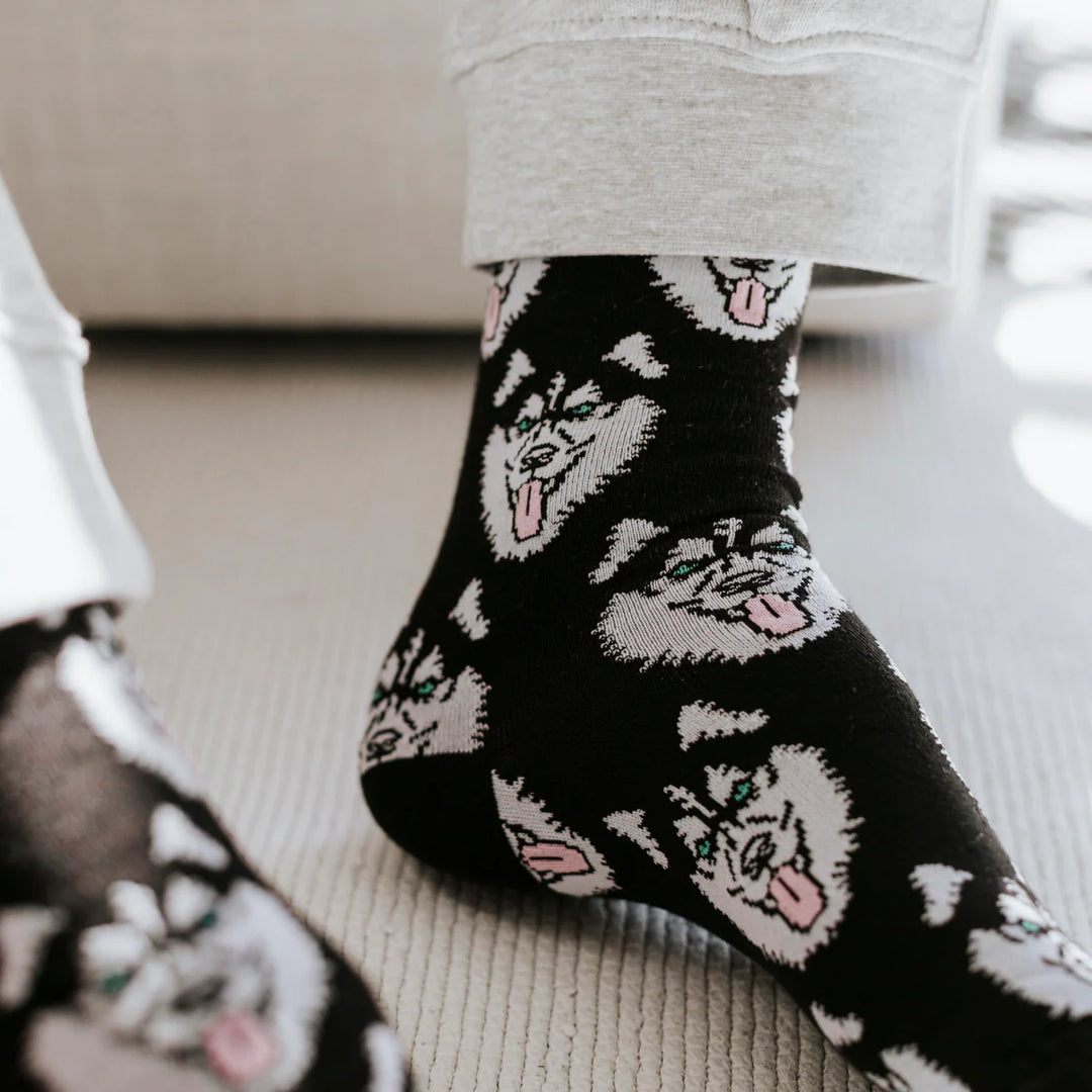"Husky" Natural Bamboo Crew Socks by Sexy Socks