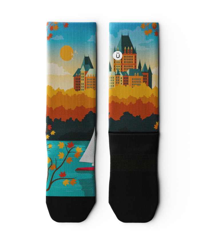 "Quebec" Performance Crew Running Socks by Outway