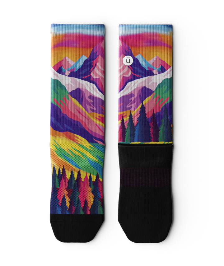 "Nature Trip” Performance Crew Running Socks by Outway