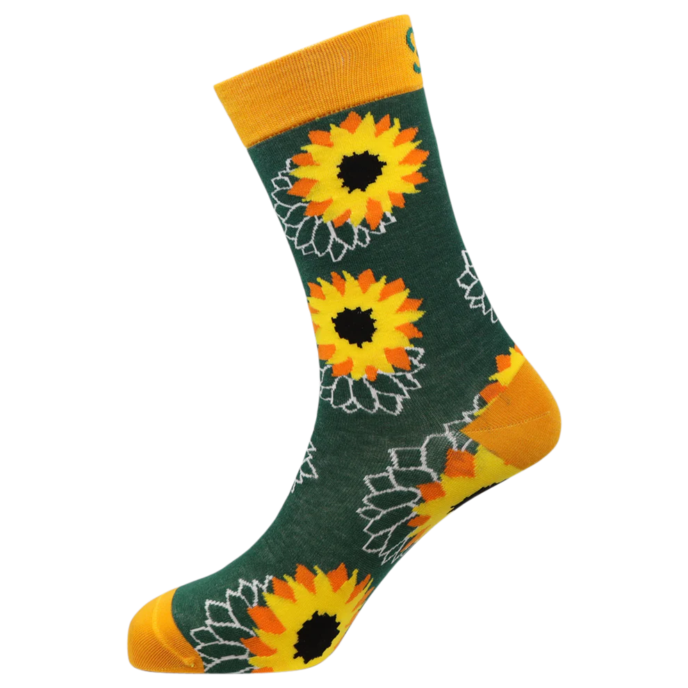 "Okay Bloomer" Bamboo Crew Socks By Sexy Socks