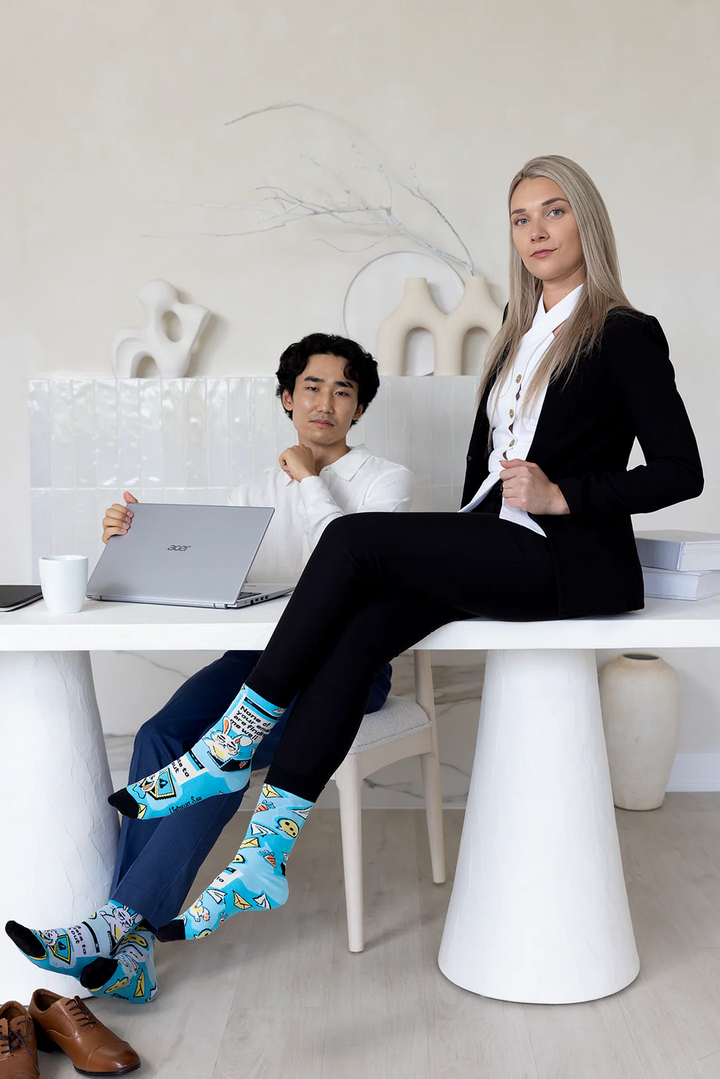 Chaussettes en coton « Anxiety » des Uptown Sox - Taille M