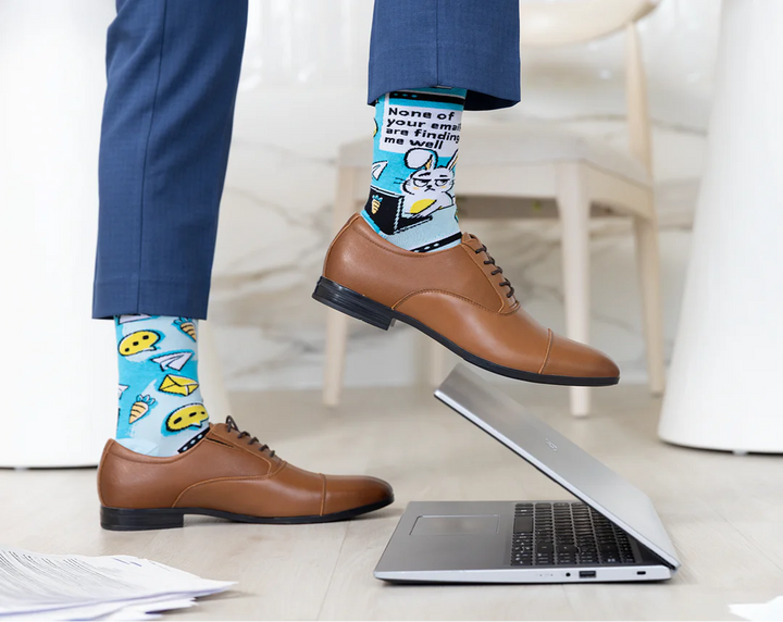 Chaussettes en coton « Anxiety » des Uptown Sox - Taille M