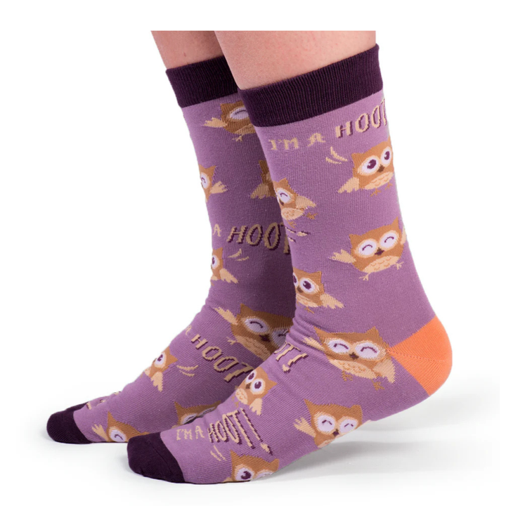 Chaussettes hibou « I'm a Hoot » par Uptown Sox - Medium 