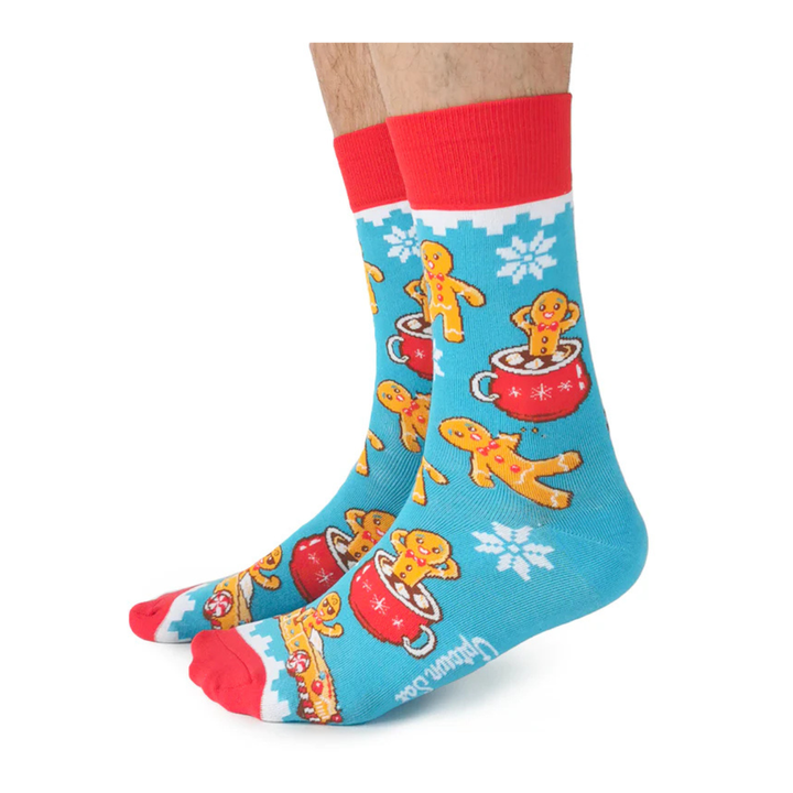 Chaussettes en coton « Jolly Gingerbread » par Uptown Sox - Grande