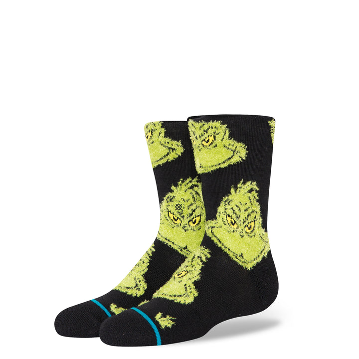 Chaussettes mi-mollet en nylon mélangé Stance x The Grinch « Mean One » pour enfants 