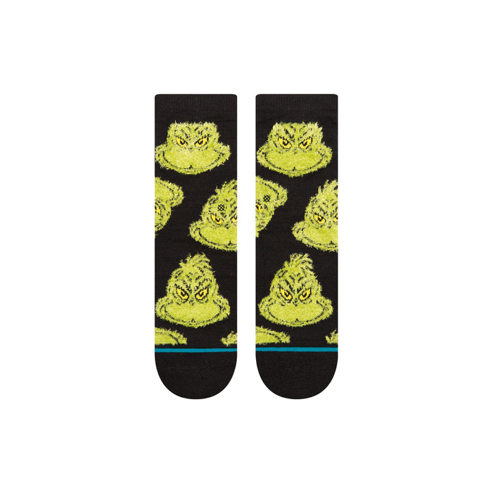 Chaussettes mi-mollet en nylon mélangé Stance x The Grinch « Mean One » pour enfants 