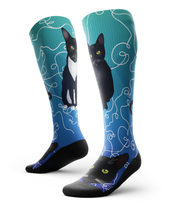 "Kitten Around" Knee High Compression Socks by Outway