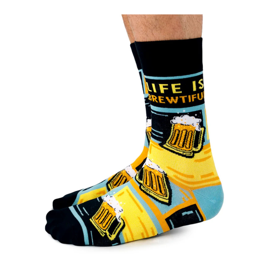 Chaussettes en coton « Life is Brewtiful » par Uptown Sox