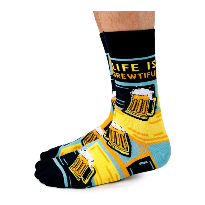 Chaussettes en coton « Life is Brewtiful » par Uptown Sox