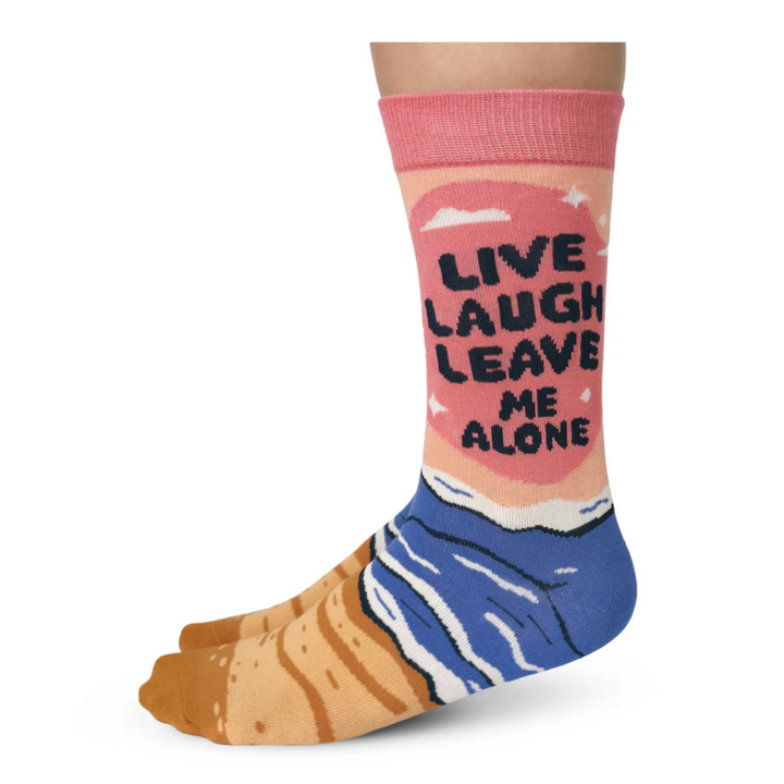 Chaussettes mi-mollet « Live, Laugh, Leave » par Uptown Sox - Medium