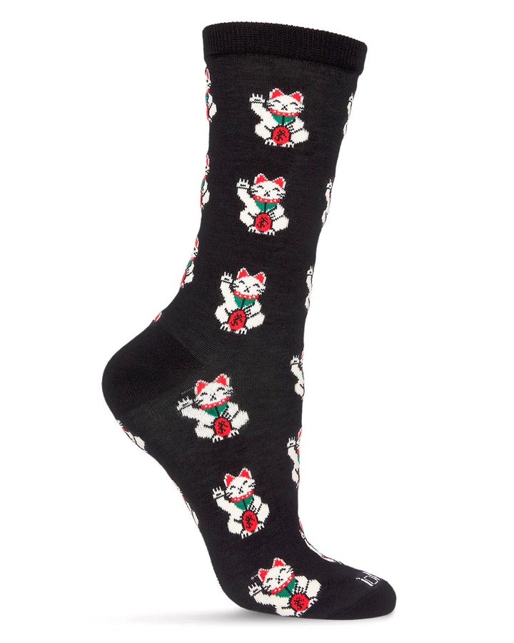 Chaussettes en bambou « Lucky Cat » par Me Moí - Large 
