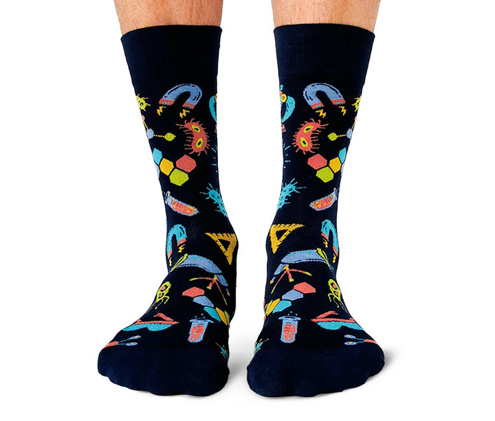 Chaussettes en coton « Mad Scientist » par Uptown Sox - Taille L 