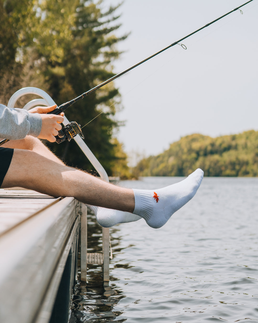 Chaussettes de sport en bambou « Feuille d'érable canadienne » de JB Field 