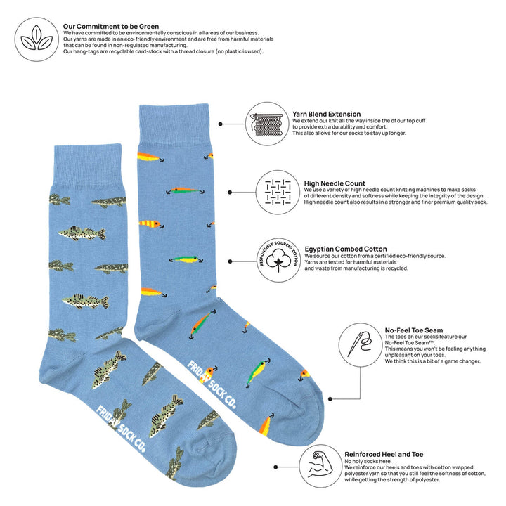 Chaussettes en coton à motif paysage « Rocky Mountain » par Friday Sox Co