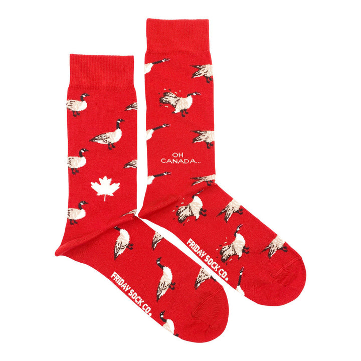 "Canada Goose" Landscape 85% Cotton Socks by Friday Sox Co