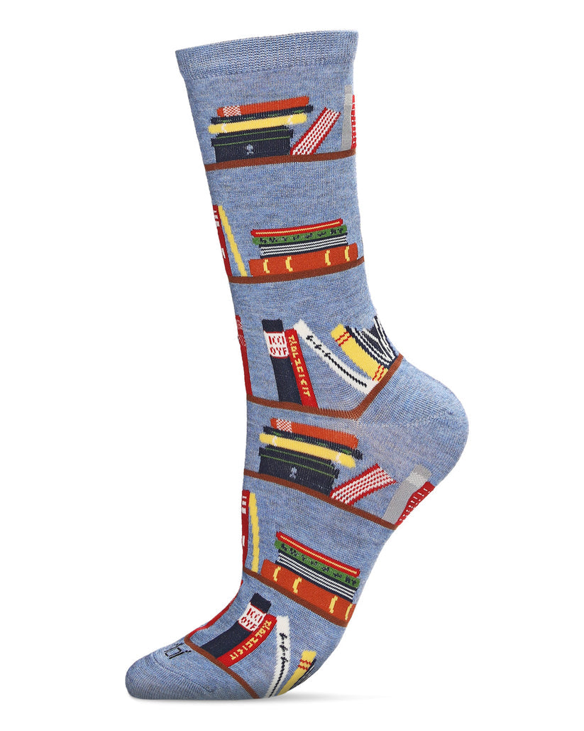 Chaussettes en bambou « Bookshelf » Crew Me Moí