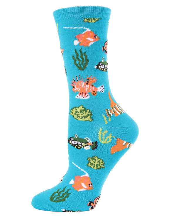 "Tropical Fish" Crew Bamboo Socks by Me Moí