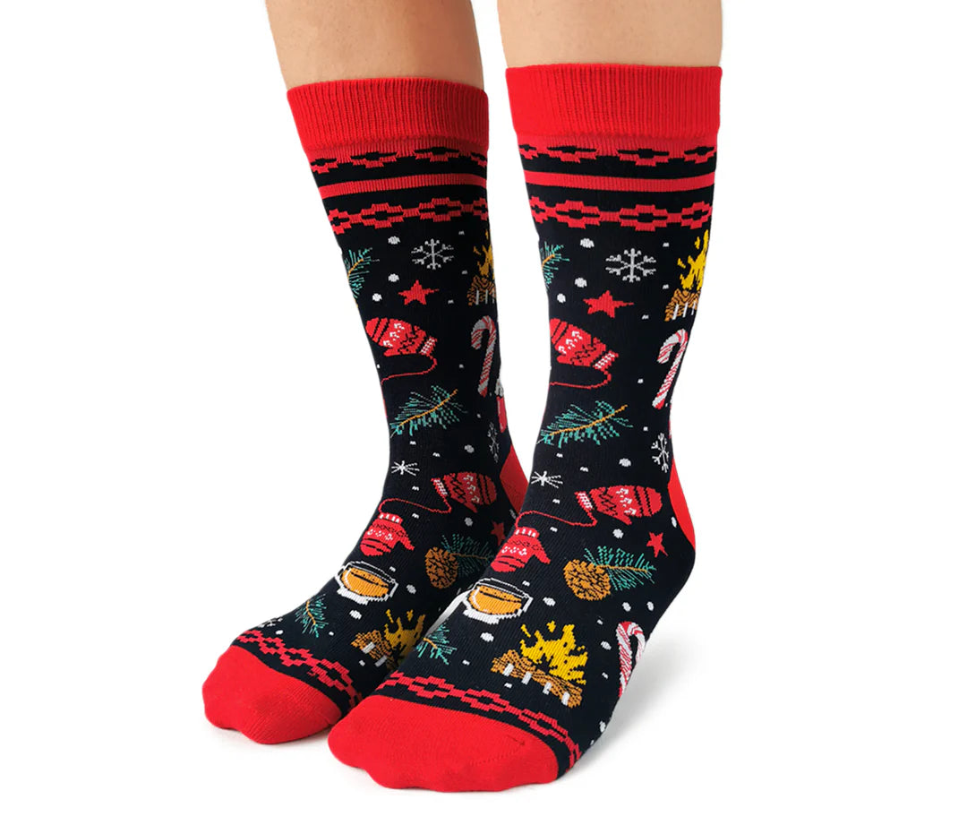Chaussettes en coton « MERRY AND BRIGHT » par Uptown Sox