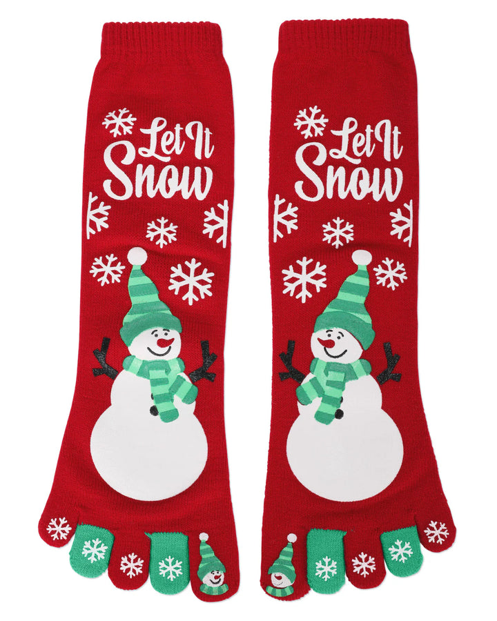 "Let it Snow Toe Sock" Non Skid Socks by Me Moí - One Size