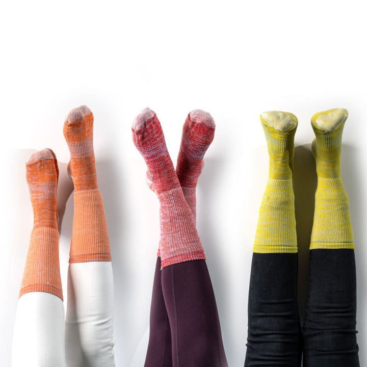 Colorful merino wool hiking socks 