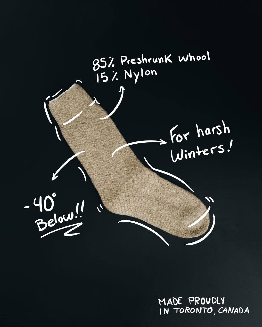 preshrunk thermal wool socks
