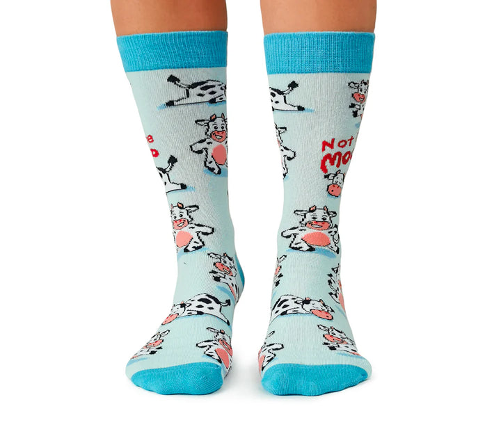 Chaussettes en coton « Moody Cow » par Uptown Sox - Medium