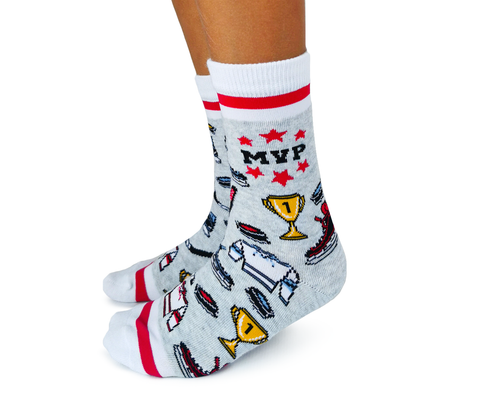 "MVP" Kids Cotton Crew Socks by Uptown Sox