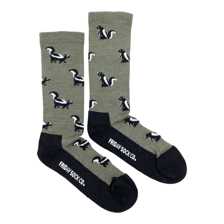 "Skunk" Merino Wool Socks by Friday Sox Co