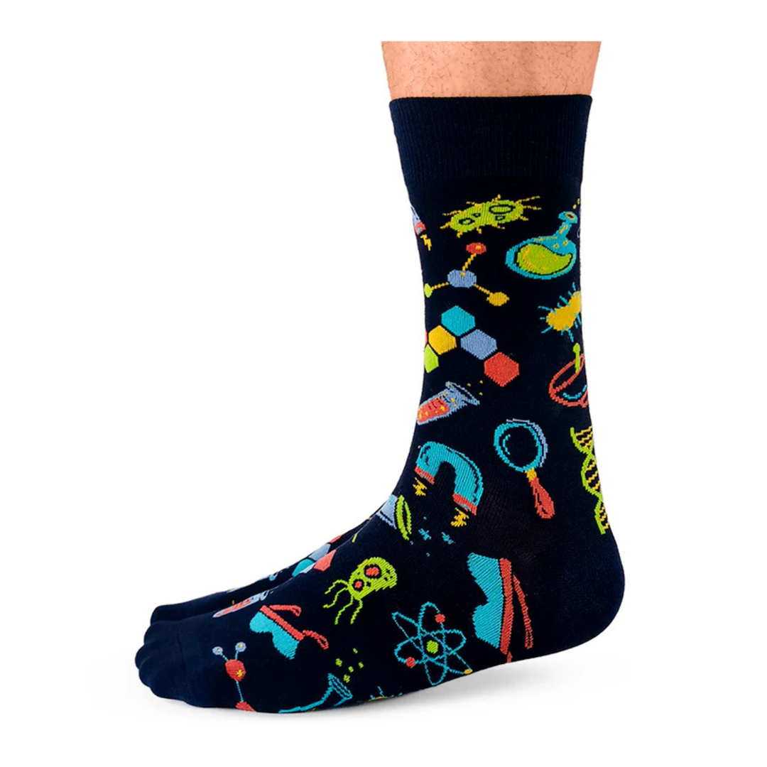 Chaussettes en coton « Mad Scientist » par Uptown Sox - Taille L 