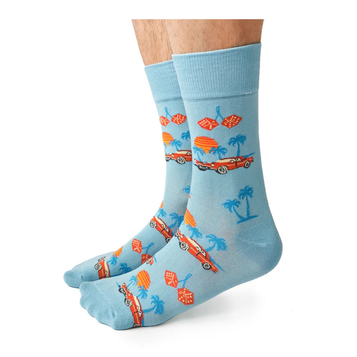 Chaussettes mi-mollet « Miami Dice » par Uptown Sox - Taille L